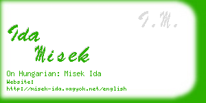 ida misek business card